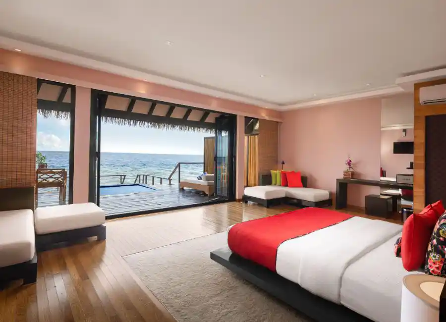Camera Water Villa vista oceano Adaaran Prestige Vadoo